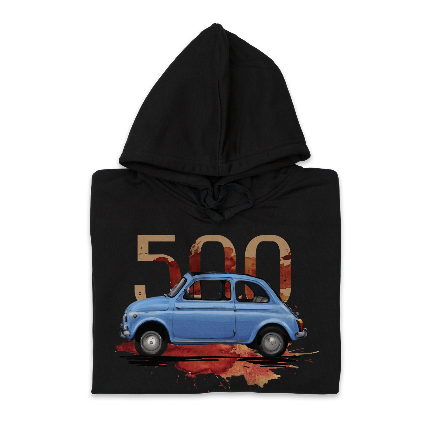 Fiat 500 — mikina s kapucí